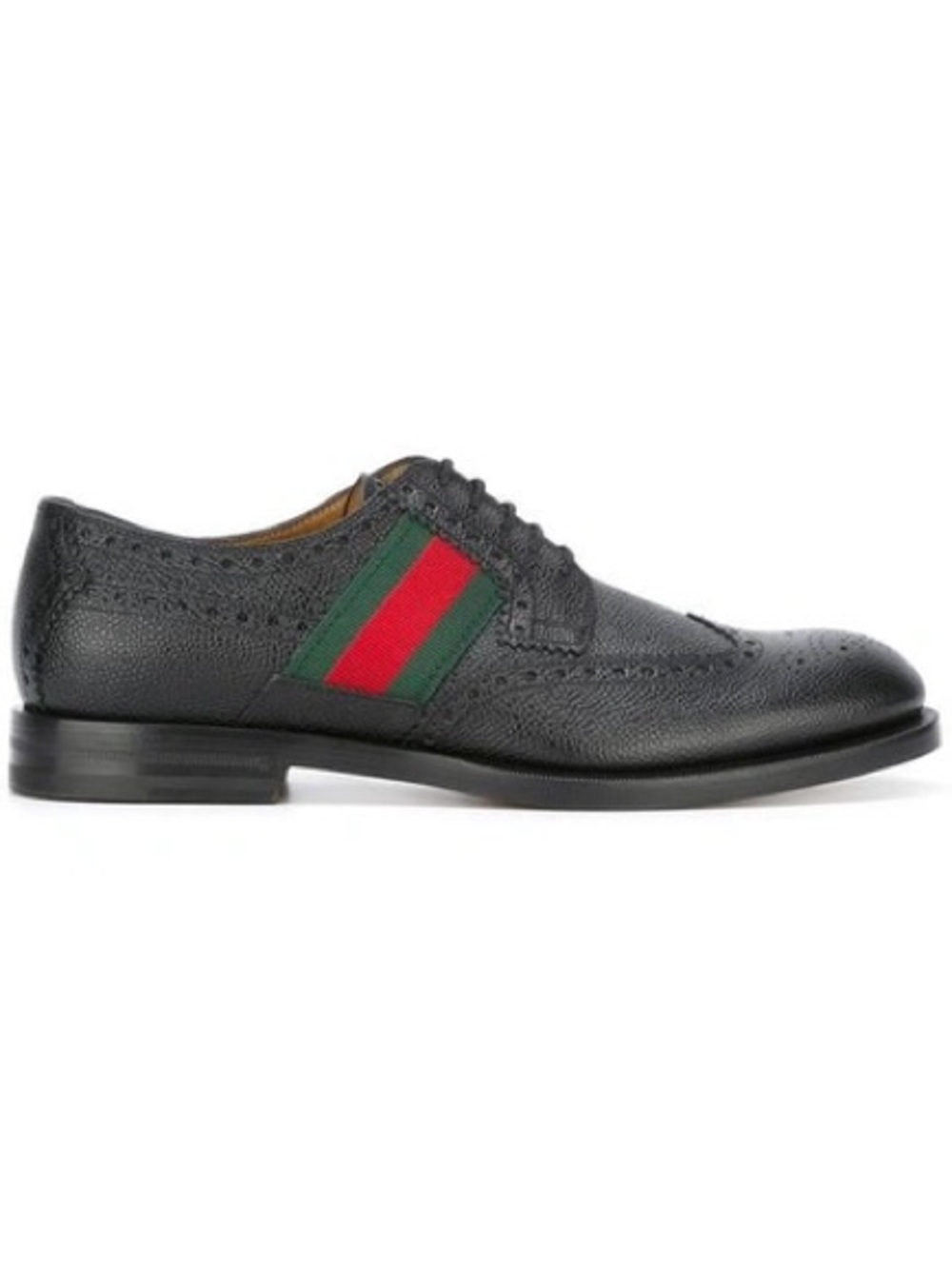 Gucci Black Leather Brogues, Size 9